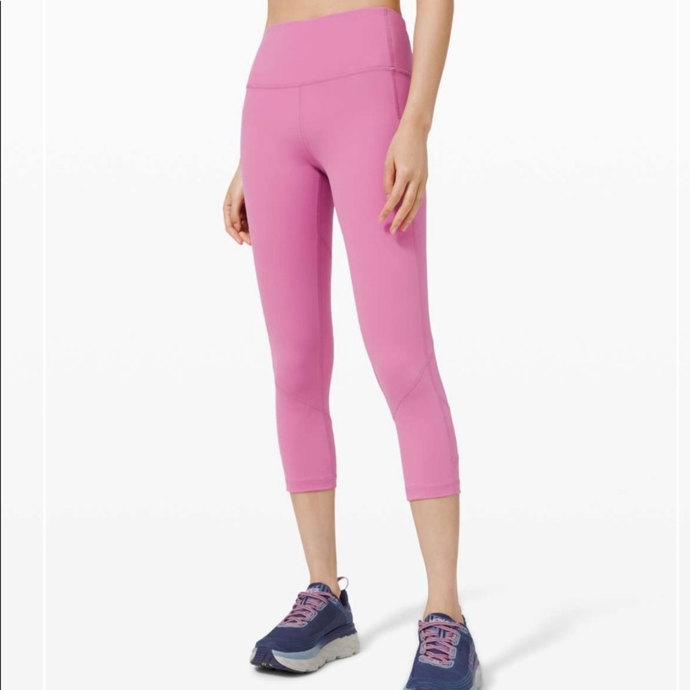 Lululemon Pace Rival High Rise Crop 22” Size 6 Brand New Magenta Glow